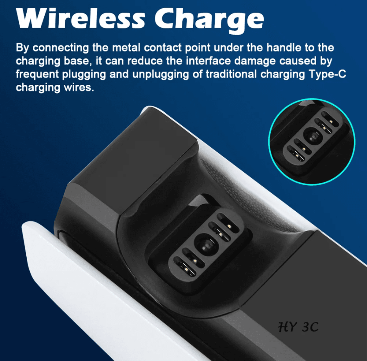 Dobbel ladestasjon for PS5 DualSense kontroller trådløs 